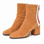 Fenella | Womens Knee High Suede Heeled Winter Long Boots Tan 2 packshot