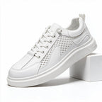 Conrad | Mens Trainers Sports Shoes Breathable Mesh Casual Running Sneakers White packshot