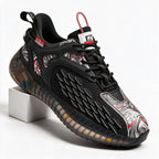 Harlan | Mens Lightweight Breathable Mesh Running On Shoes Black packshot