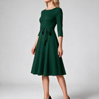 Celeste | Cocktail A Line Midi Wedding Guest Formal Dresses