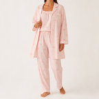 Rosalind | Womens Long Sleeve Button Up Cotton Pyjama Set Loungewear, Pink 10