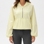 Elodie | Womens Water Resistant Hooded Lightweight Windbreaker Jacket, Yellow