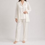Rosalind | Womens Long Sleeve Two Piece Pyjama Set, White