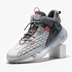 Harlan | Mens Lightweight Breathable Mesh Running On Shoes White Grey packshot