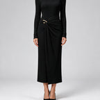 Petra | Womens Wedding Guest Long Sleeve Bodycon Midi Prom Dress