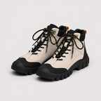 Sawyer | Womens Chunky Platform Lace Up Ankle Combat Boots, Black Grey 3