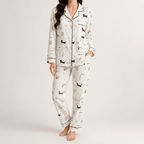 Beatrix | Womens Long Sleeve Cotton Pyjama Set Loungewear, Grey