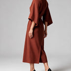 Rhoswen | Womens Wedding Guest Dresses Batwing Sleeve Maxi Elegant Dress