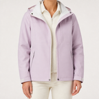 Imogen | Womens Waterproof Hooded 3-in-1 Jacket Fleece Lined, Mauve & White