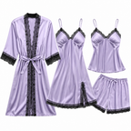 Rosalind | Womens Satin Cami Pyjama Set, Violet
