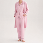 Arabella | Womens Cotton Long Sleeve Pyjama Set, Dusty Pink