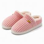 Ursula | Womens Slippers Winter Warm Cotton Back Strap House Slippers Pink packshot