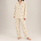 Beatrix | Womens Long Sleeve Cotton Pyjama Set Loungewear, Blue 7