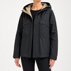 Josephine | Womens Waterproof Windproof Hooded Softshell Jacket, Black 2