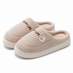 Gwen | Womens Slippers Fluffy Warm Memory Foam House Slippers Apricot packshot