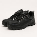 Duncan | Mens Waterproof Leather Walking Hiking Shoes, Black