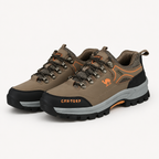 Duncan | Mens Waterproof Leather Walking Hiking Shoes, Khaki 3