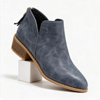 Rosalie | Womens Ankle Boots Back Zip Block Heel
