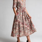 Coraline | Womens Summer Dresses V Neck Printed Vacation Holiday Dress