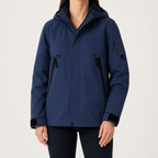 Rowan | Womens Waterproof 3 in 1 Hooded Jacket, Navy Blue 2