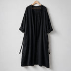 Dexter | Womens Shirt Dress Long Sleeve Longline Belted Midi Dress on hanger