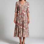 Coraline | Womens Summer Dresses V Neck Printed Vacation Holiday Dress