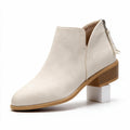 Rosalie | Womens Ankle Boots Back Zip Block Heel