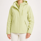 Imogen | Womens 3 In 1 Waterproof Hooded Softshell Jacket, Olive Green