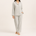 Beatrix | Womens Long Sleeve Cotton Pyjama Set Loungewear, Blue 5