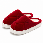 Hollis | Womens Slippers Fluffy Warm Memory Foam House Slippers Wine packshot