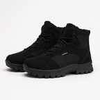 Marcus | Mens Non Slip Fleece Lined Walking Hiking Shoes, Black