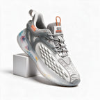 Harlan | Mens Lightweight Breathable Mesh Running On Shoes Grey packshot