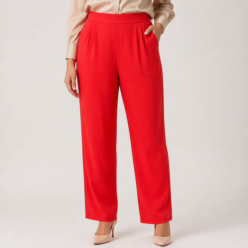 Arabella | Womens Cotton Long Sleeve Pyjama Set, Red 2
