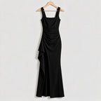 Ondine | Womens Wedding Guest Maxi Strapless Backless High Slit Dresses on hanger