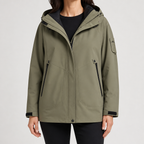 Rowan | Womens Waterproof 3 in 1 Hooded Jacket, Army Green 2