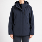 Imogen | Womens 3 In 1 Waterproof Hooded Softshell Jacket, Navy Blue