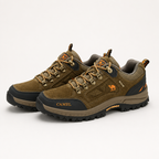 Duncan | Mens Waterproof Leather Walking Hiking Shoes, Khaki