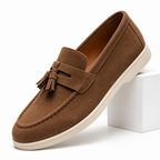 Fabian | Mens Leather Loafers Slip on Driving Casual Shoes Brown 6 packshot
