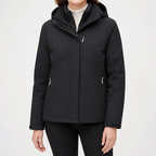 Imogen | Womens Waterproof Hooded 3-in-1 Jacket Fleece Lined, Black 3