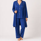 Rosalind | Womens Modal Pyjamas Long Sleeve Loungewear Set, Denim Blue