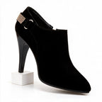 Ophelia | Womens Rhinestone Suede Pointed Toe High Heels Shoes Black packshot