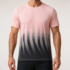 Wesley | Mens Ice Silk Short Sleeve Casual T Shirt, Pink