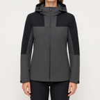 Beatrice | Womens Waterproof Hooded Softshell Jacket, Dark Grey