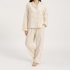 Beatrix | Womens Long Sleeve Cotton Pyjama Set Loungewear, Pink 3