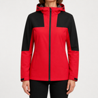 Beatrice | Womens Waterproof Hooded Softshell Jacket, Red