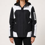 Harriet | Womens Waterproof Windbreaker Jacket, Black White 2