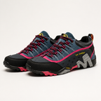 Callum | Mens Non Slip Hiking Walking Shoes, Navy Berry