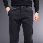 Rex | Mens Corduroy Straight Leg Trousers - 2