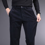 Rex | Mens Corduroy Straight Leg Trousers - 4