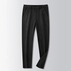 Rex | Mens Corduroy Straight Leg Trousers - Black